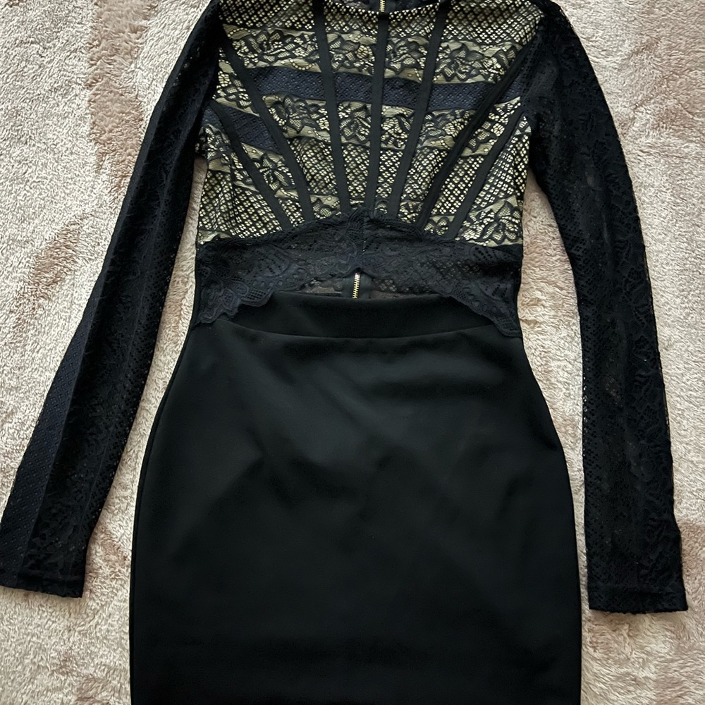 FashionNova, S, lace with nude and black.